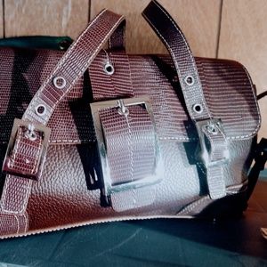 Medium Size Brown Purse with Buckles